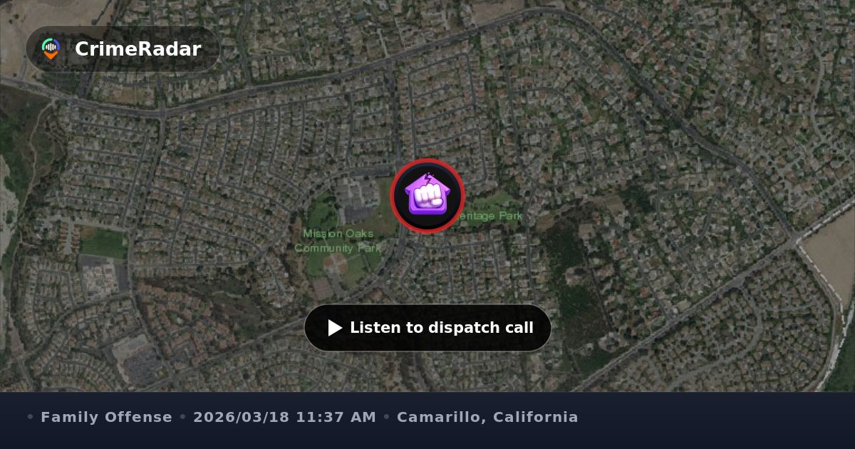 Officers respond to keep-the-peace call on Willow View, Camarillo CA ...