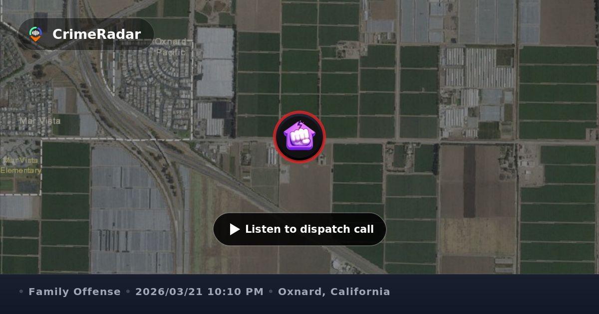 Man assaults woman in car with children present, Oxnard CA | CrimeRadar