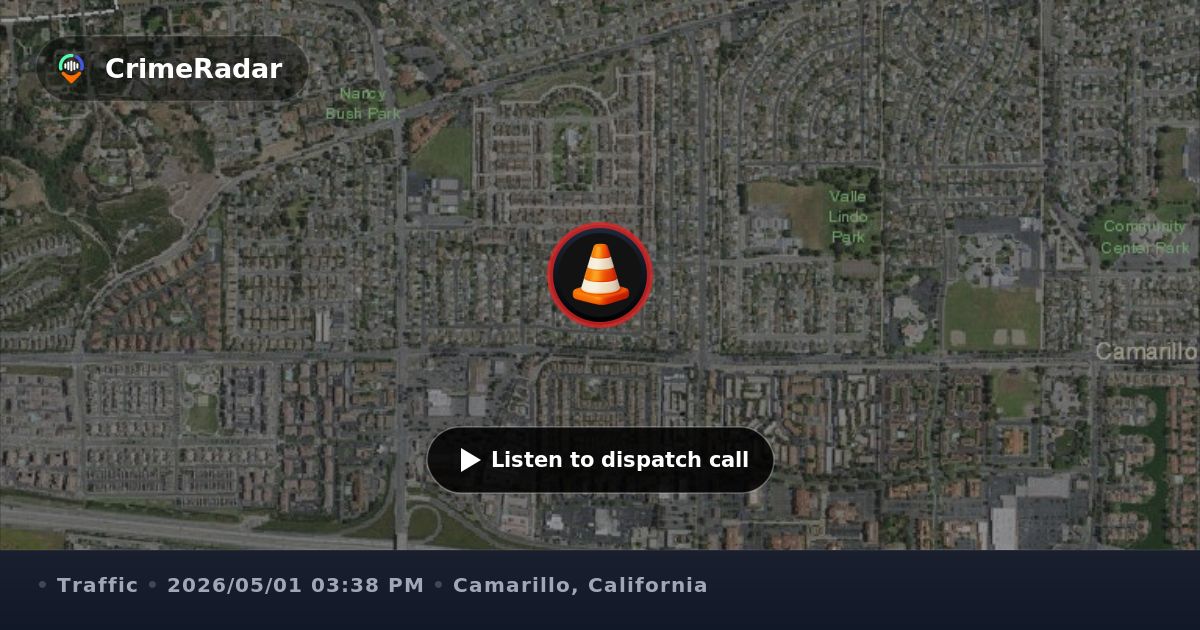 Two-car collision at Ventura and Los Posas, Camarillo CA | CrimeRadar