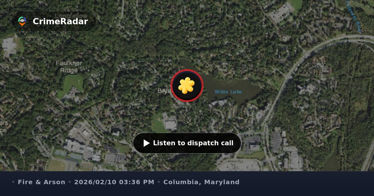 Fire alarm reported on Rutland Round Road, Columbia MD | CrimeRadar