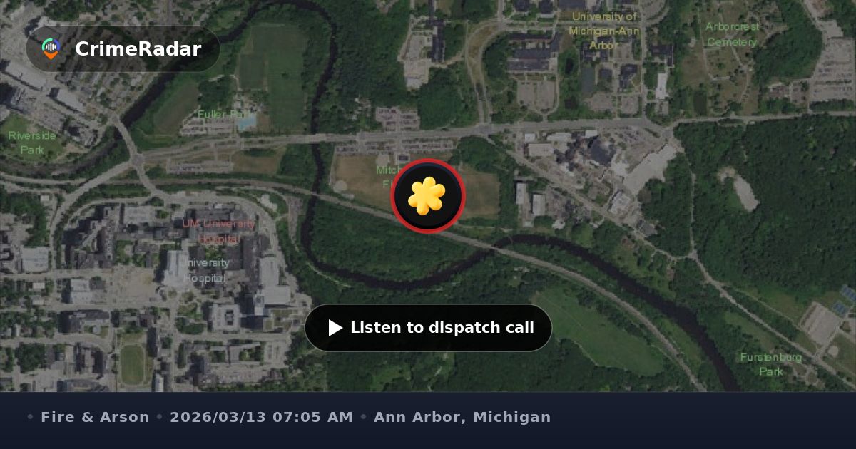 House fire alarm for reported smoke on Highland Road, Ann Arbor MI ...