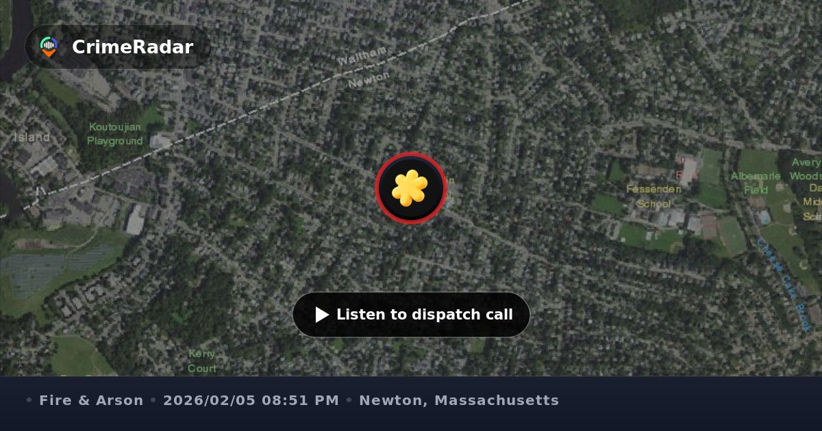 Fire crews respond to alarm near River St, Newton MA | CrimeRadar