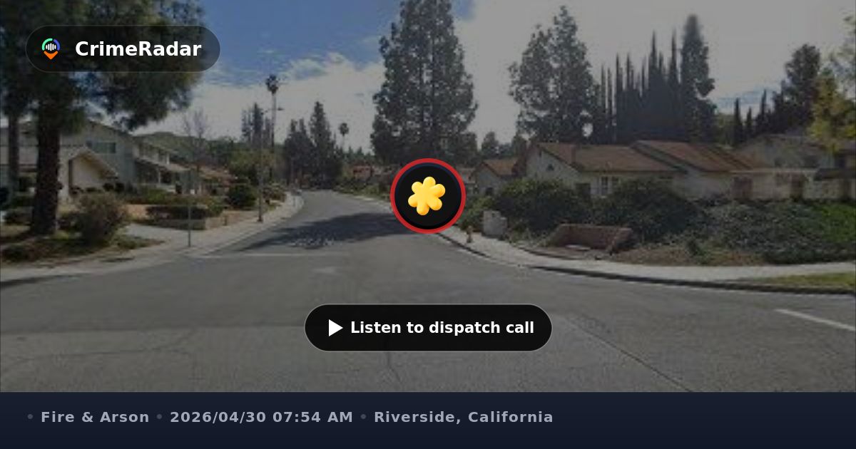 Semi truck fire near Via Concepcion, Riverside CA | CrimeRadar