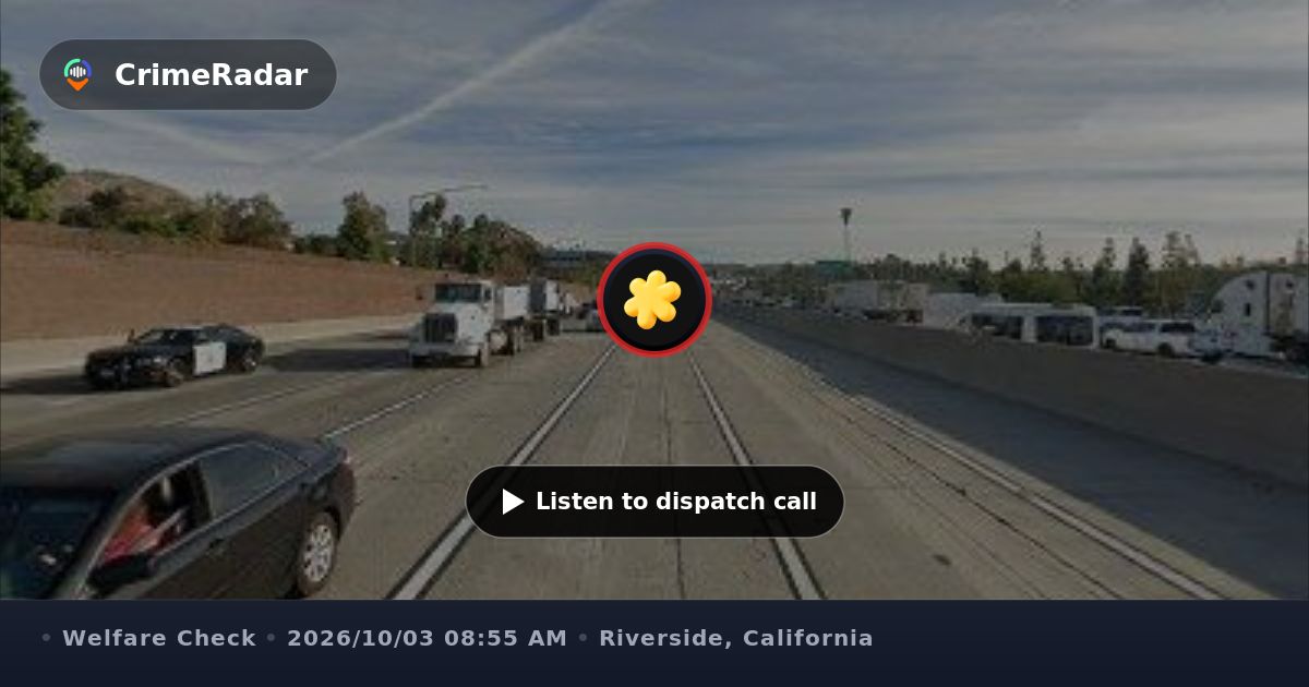 Officers check on unresponsive patrol unit on CA-60, Riverside CA ...
