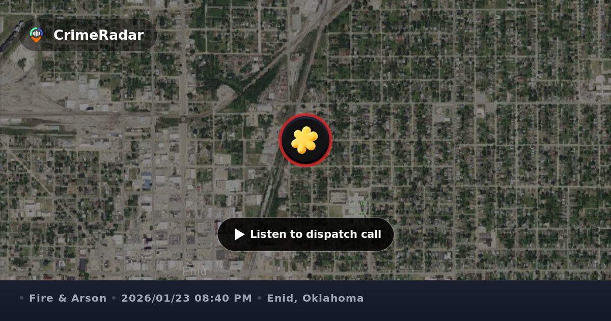 Fire crews battle house fire near East Broadway, Enid OK | CrimeRadar