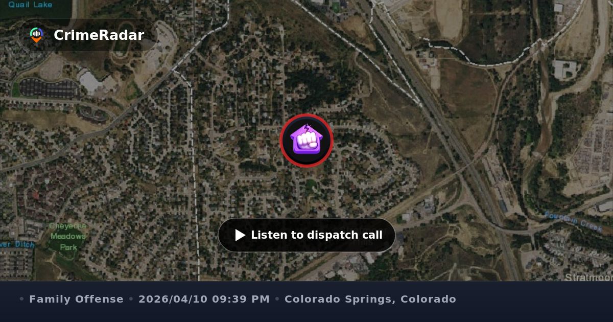 Domestic dispute between man and woman at residence, Colorado Springs ...