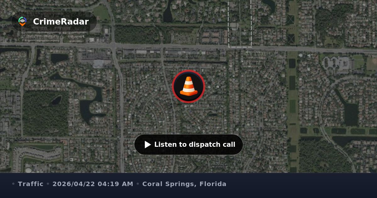 Traffic crash with injuries on Rock Island Road, Coral Springs FL ...