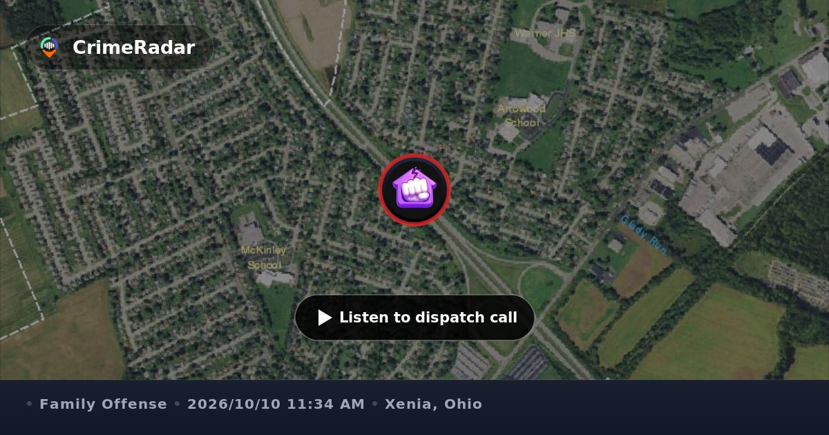 Ex-boyfriend refusing to leave Atkinson Drive home, Xenia OH | CrimeRadar