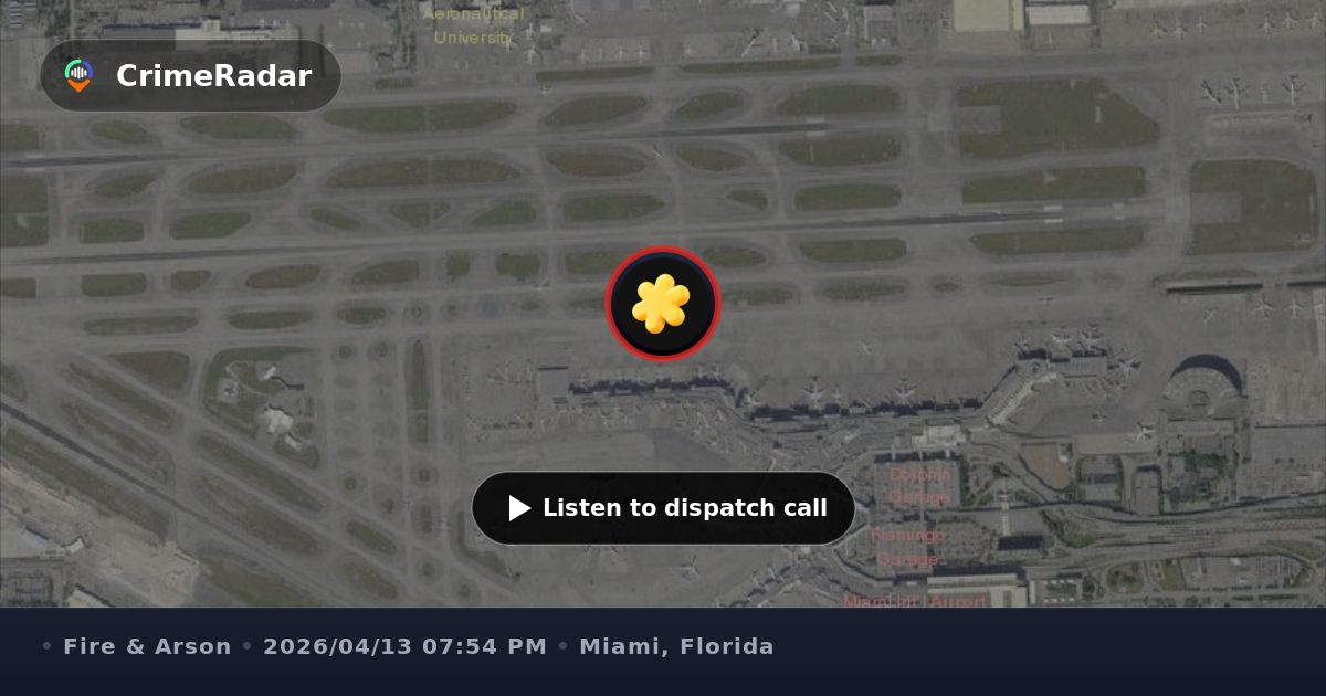 Airbus A321 fire reported at Miami airport gate, Miami FL | CrimeRadar