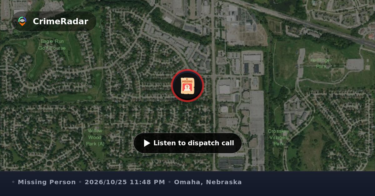 Report of missing teenage boy on foot near N 124th Ave Cir, Omaha NE ...