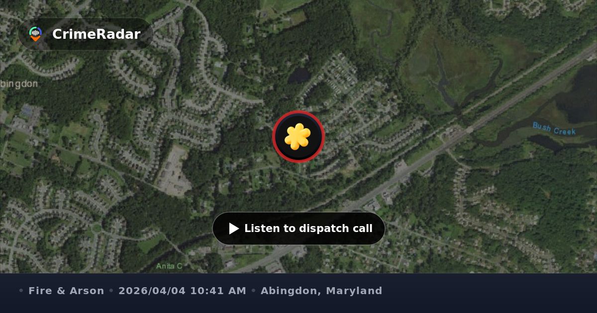 Smoke alarm traced to discarded detector in trash, Abingdon MD | CrimeRadar