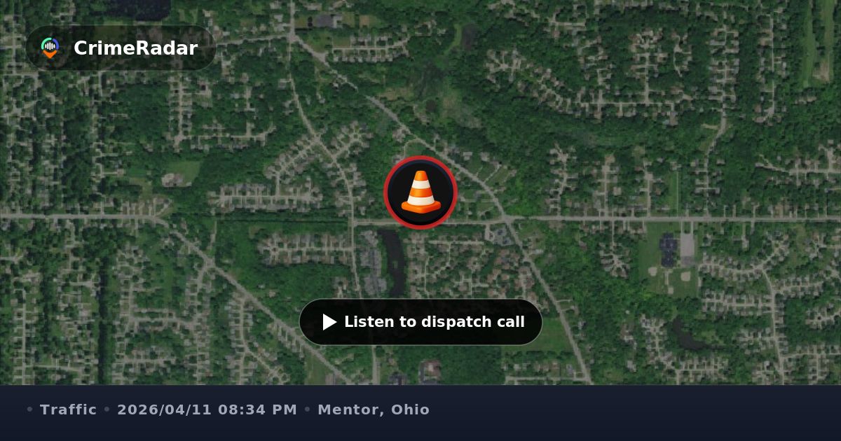Traffic stop on black Dodge near Center Street, Mentor OH | CrimeRadar