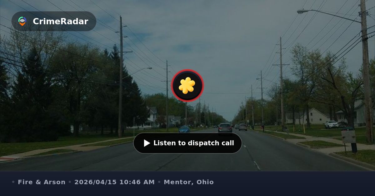 Small machine fire in industrial building, now out, Mentor OH | CrimeRadar