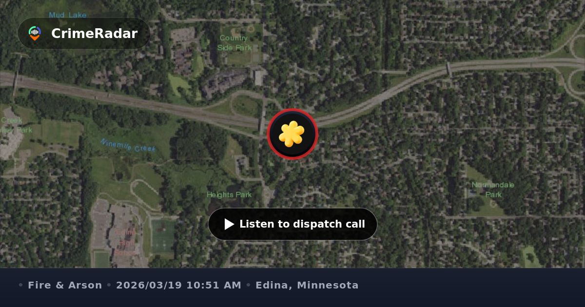 Carbon monoxide alarm at Hill Road home, Edina MN | CrimeRadar