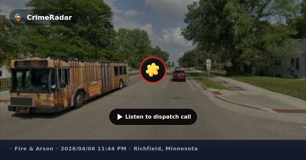 Mutual aid fire at 66th Street and 2nd Avenue, Richfield MN | CrimeRadar