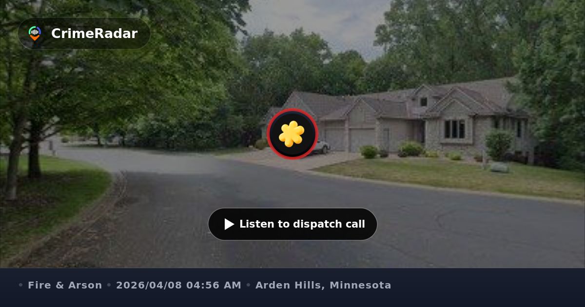 Fire reported at Lakeview Avenue address, Arden Hills MN | CrimeRadar