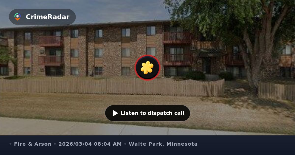 Apartment structure fire with heavy smoke reported, Waite Park MN ...
