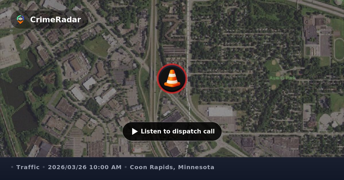 Single-vehicle crash with injury on University Avenue, Coon Rapids MN ...