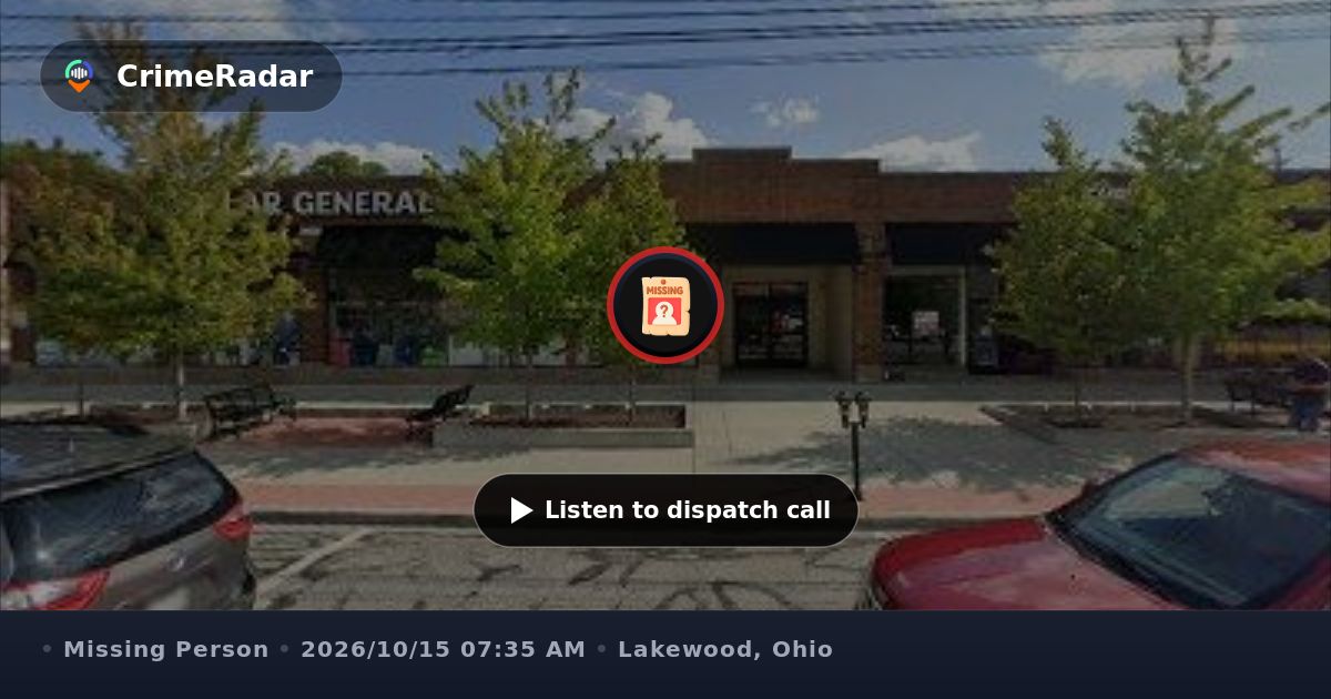 Officers unable to locate reported missing woman, Lakewood OH | CrimeRadar