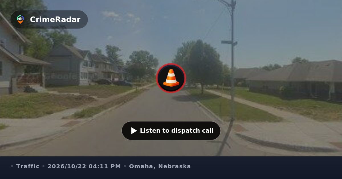 Traffic stop on dark Infiniti at 19th and Locust, Omaha NE | CrimeRadar