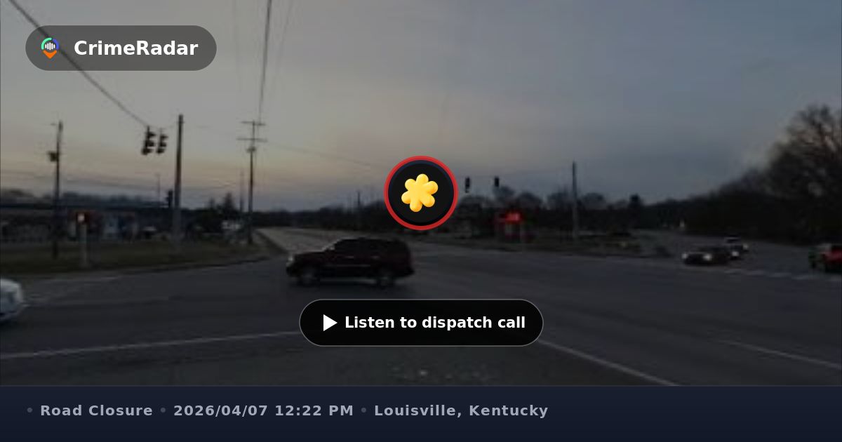 Northbound Cane Run Road closed near fire trucks, Louisville KY ...