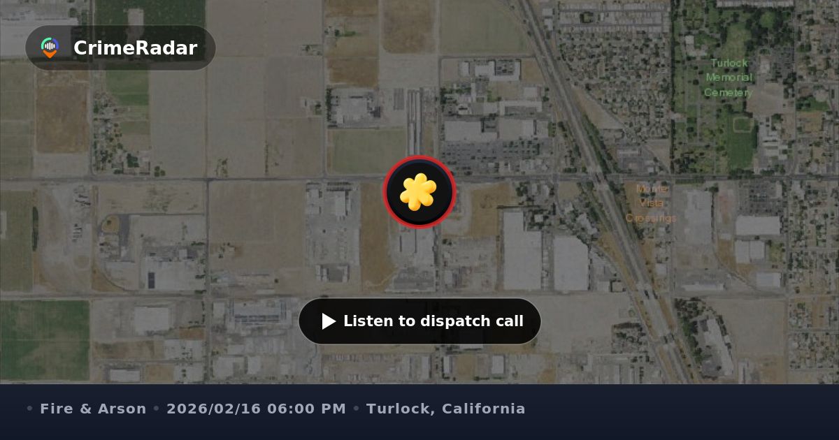 Vehicle fire at Americold on South Kilroy Road, Turlock CA | CrimeRadar