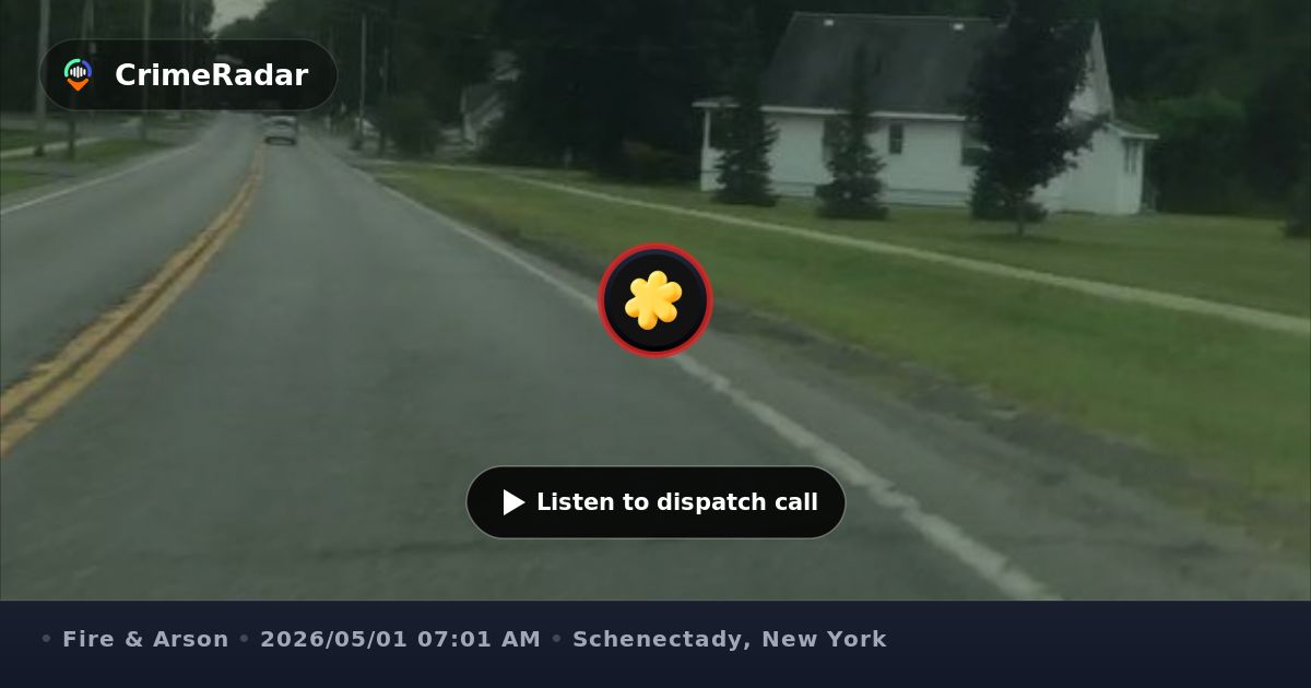 Structure fire reported on Carman Road, Schenectady NY | CrimeRadar
