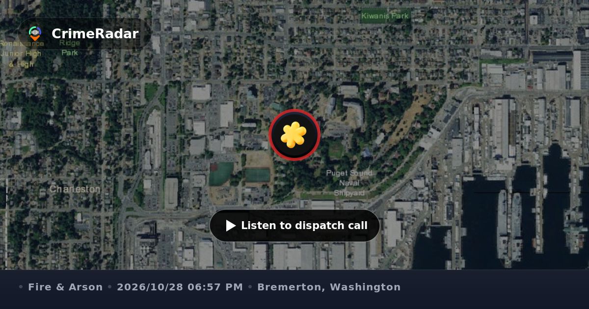 Residential fire alarm on West End Street, Bremerton WA | CrimeRadar