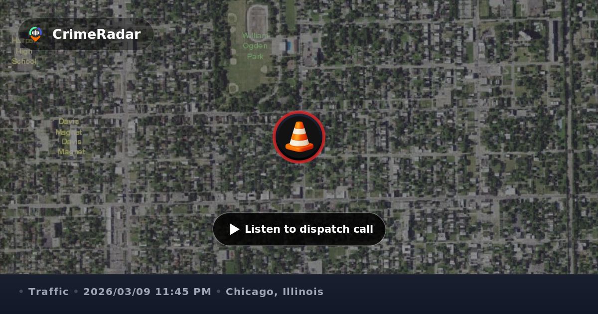 Vehicle flees traffic stop and runs lights, signs, Chicago IL | CrimeRadar