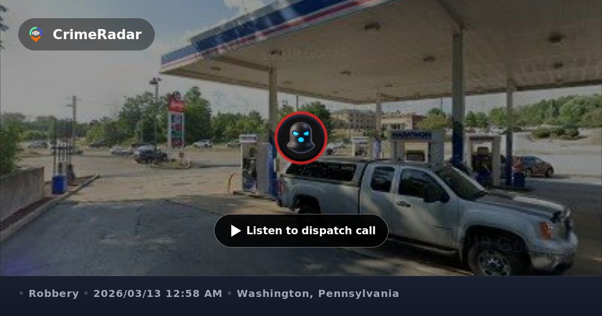 Attempted gas station robbery with suspected stolen car, Washington PA ...