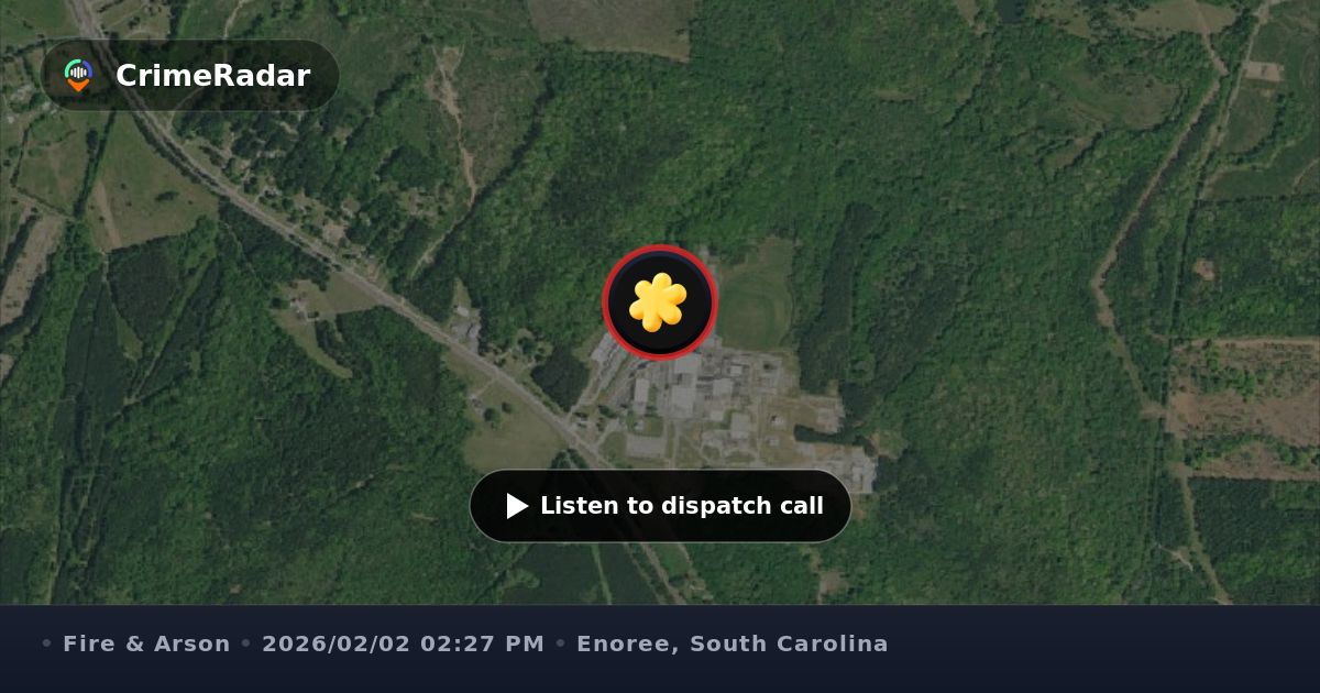 Fire alarm reported at industrial facility, Enoree SC | CrimeRadar