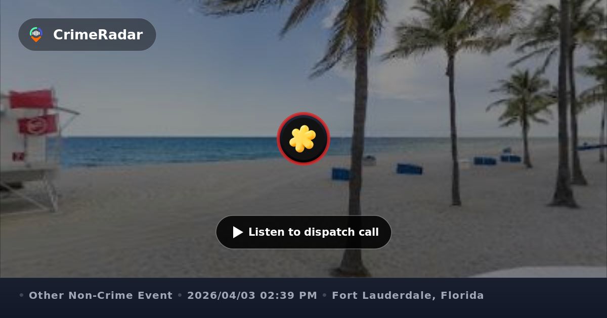 Ocean rescue handles service call at lifeguard tower, Fort Lauderdale ...