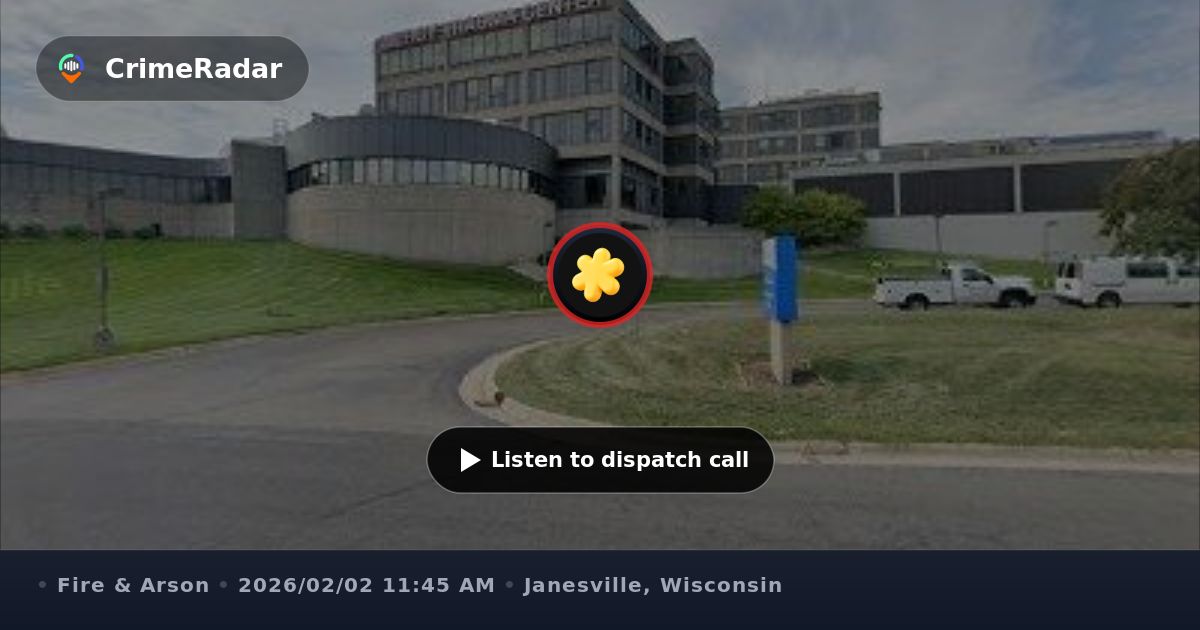 Vehicle fire reported near Mineral Point Ave, Janesville WI | CrimeRadar