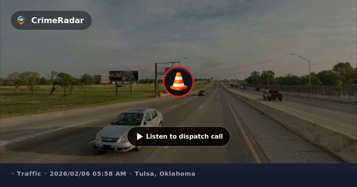 Traffic accident reported on I-244 near Highway 169, Tulsa OK | CrimeRadar