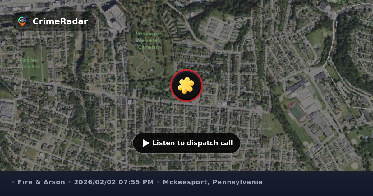 Fire department responds to house fire on Jenny Lind St, Mckeesport PA ...