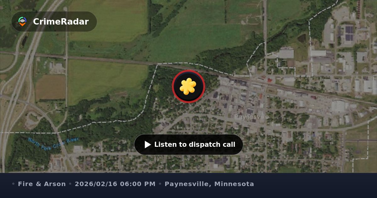Unattended trash fire behind funeral home, Paynesville MN | CrimeRadar