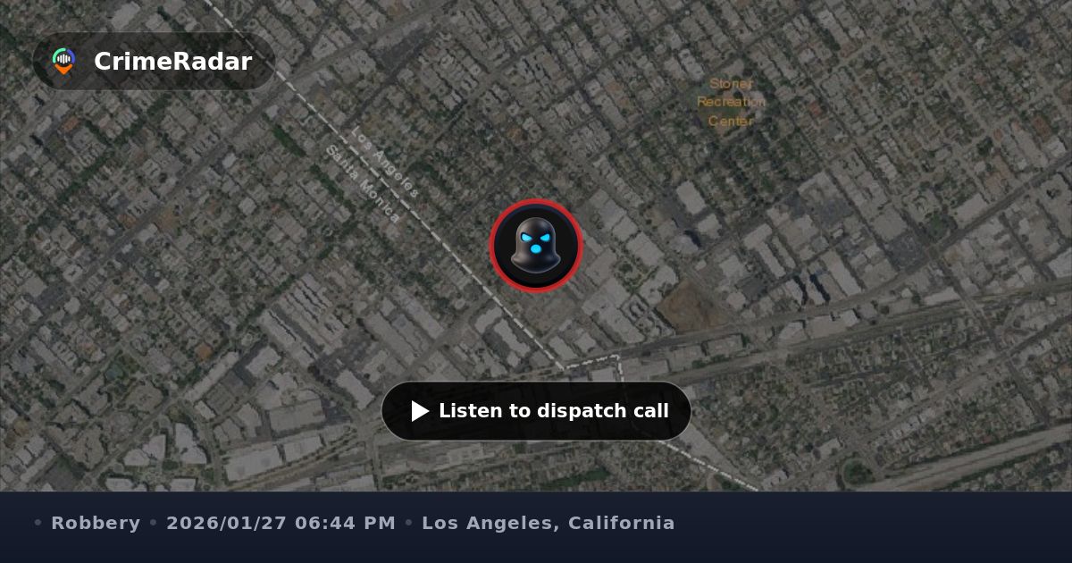 Possible silent robbery alarm near Exposition Blvd, Los Angeles CA ...
