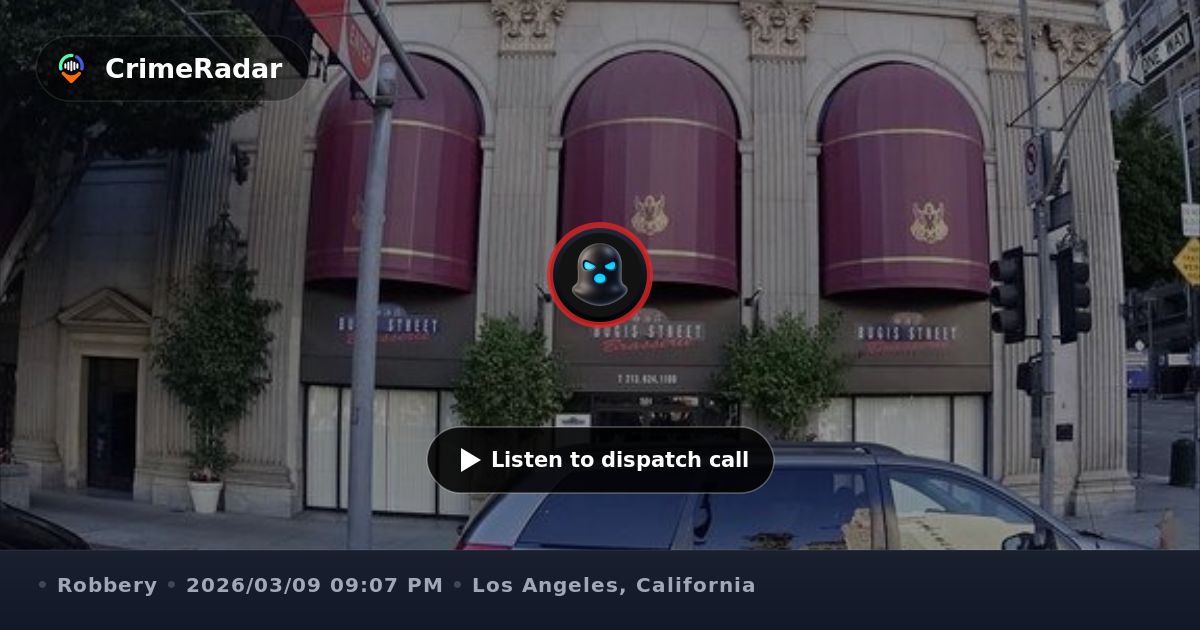 Robbery reported near Fifth and Olive streets, Los Angeles CA | CrimeRadar