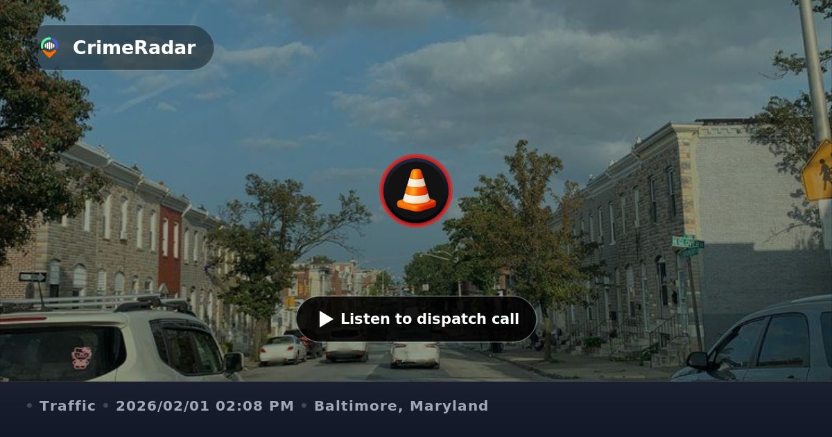 Traffic stop reported near East Monument Street, Baltimore MD | CrimeRadar