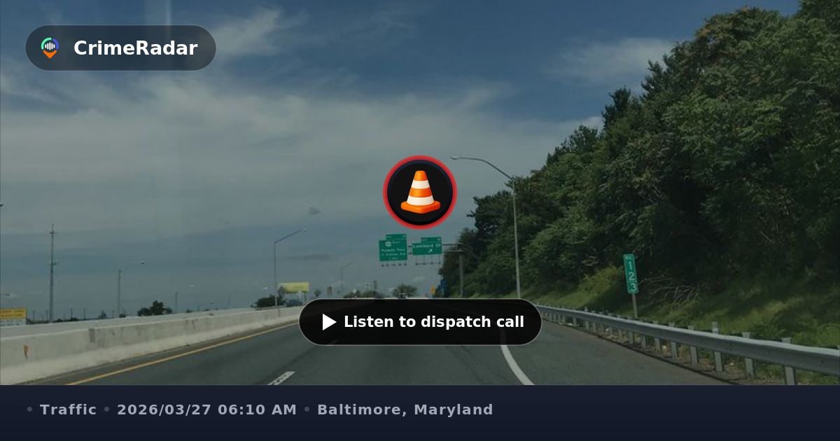 Traffic stop on Eastern Avenue in Baltimore, Baltimore MD | CrimeRadar