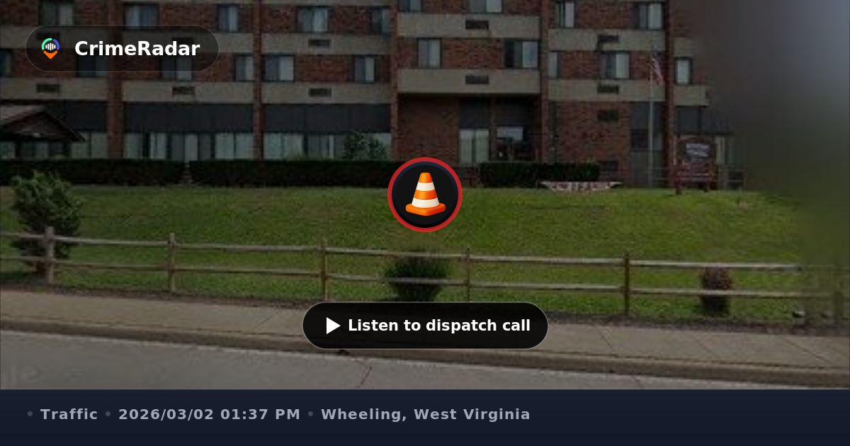 Two-vehicle crash near Montani Towers lot, Wheeling WV | CrimeRadar