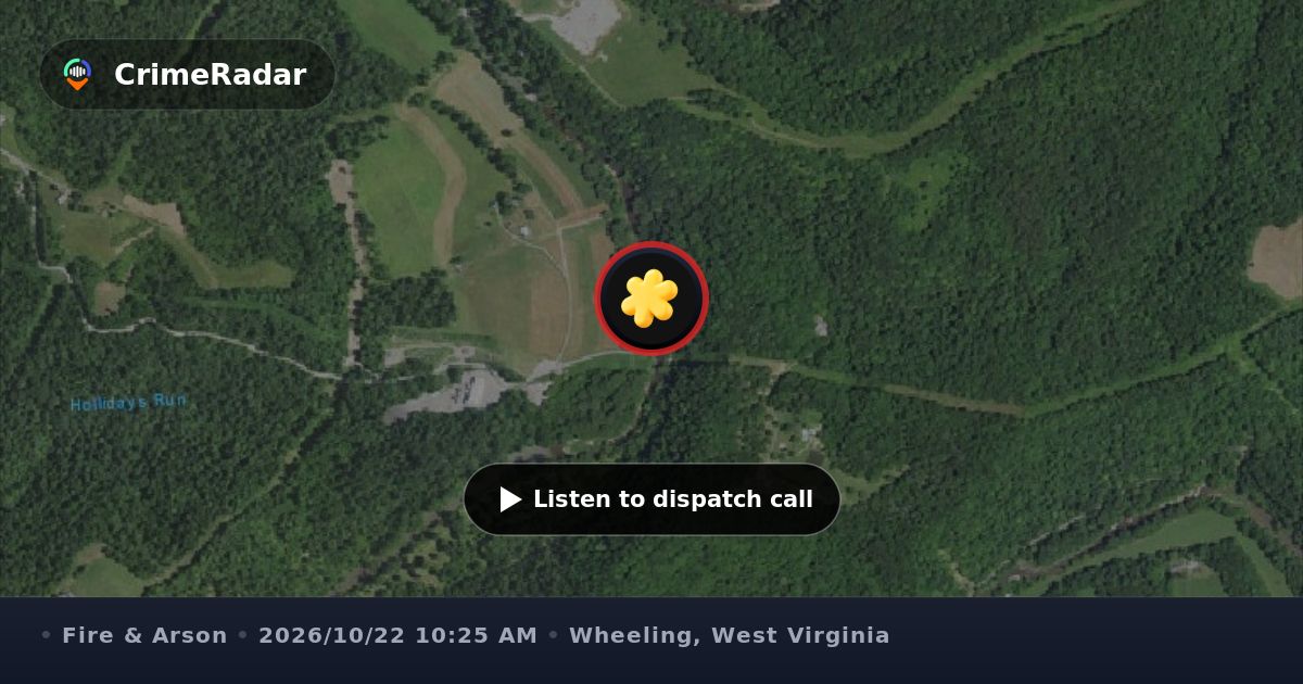 Outbuilding fire on Big Wheeling Creek Road, Wheeling WV | CrimeRadar