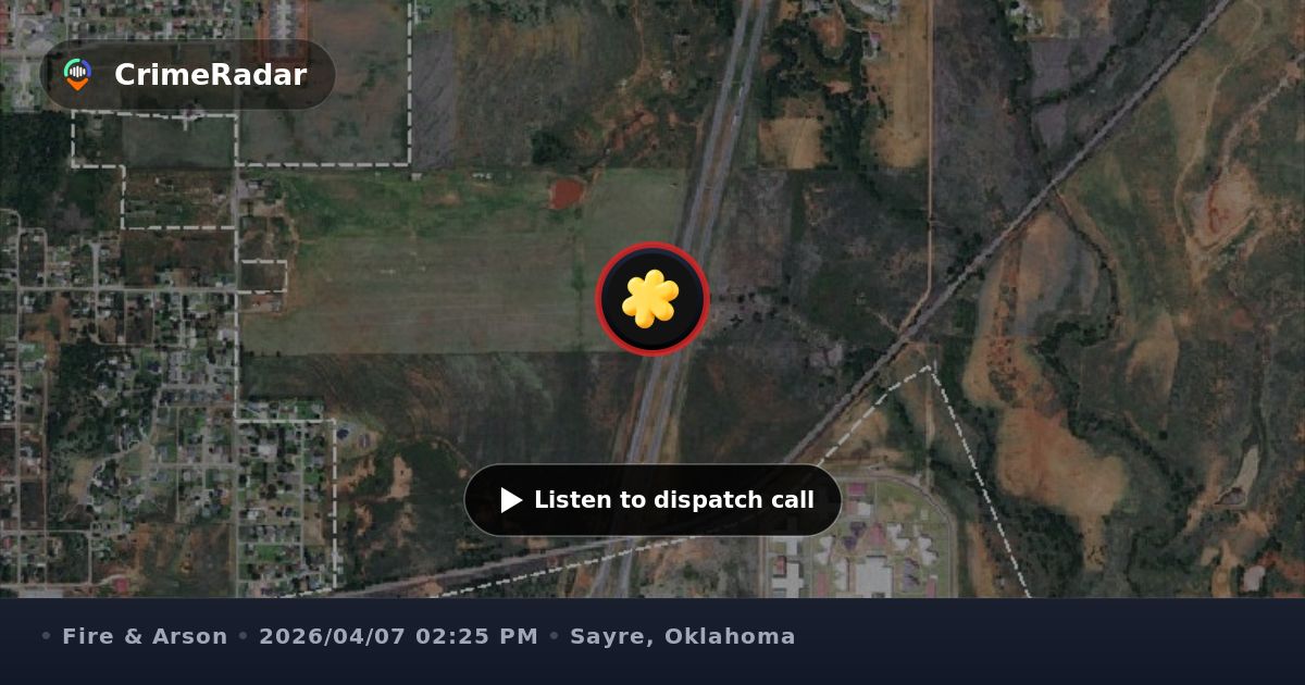 Small grass fire reported near prison, Sayre OK | CrimeRadar