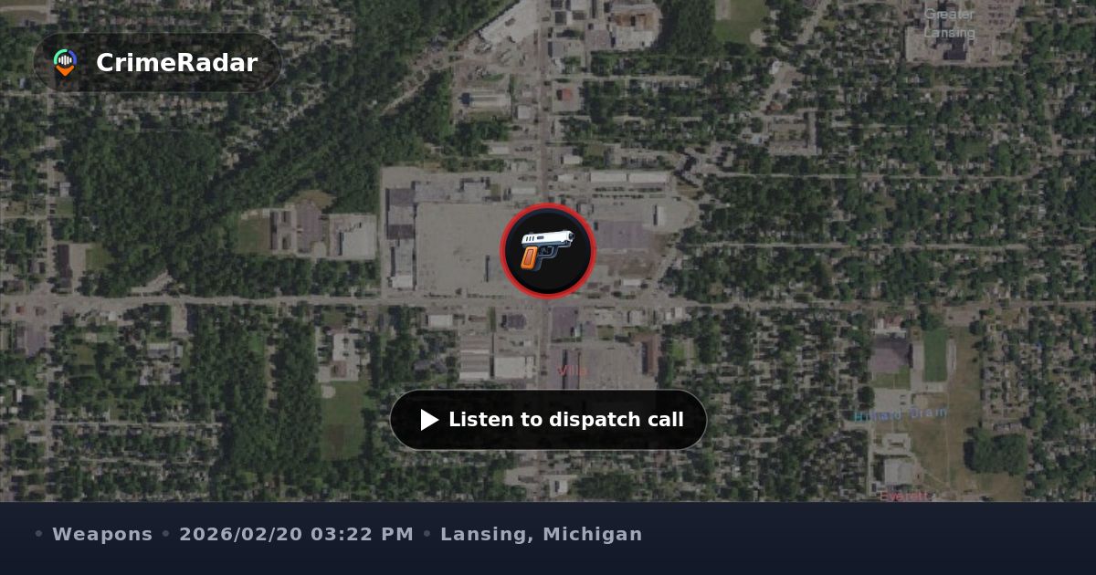 Police search for shell casings after shots fired, Lansing MI | CrimeRadar