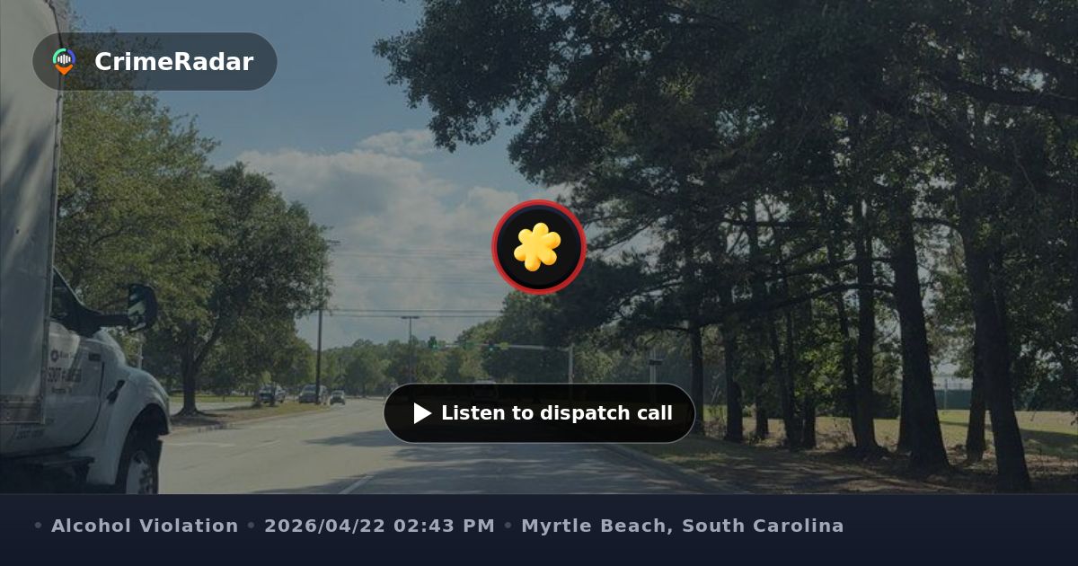 Driver reportedly drinking while driving on Grissom, Myrtle Beach SC ...