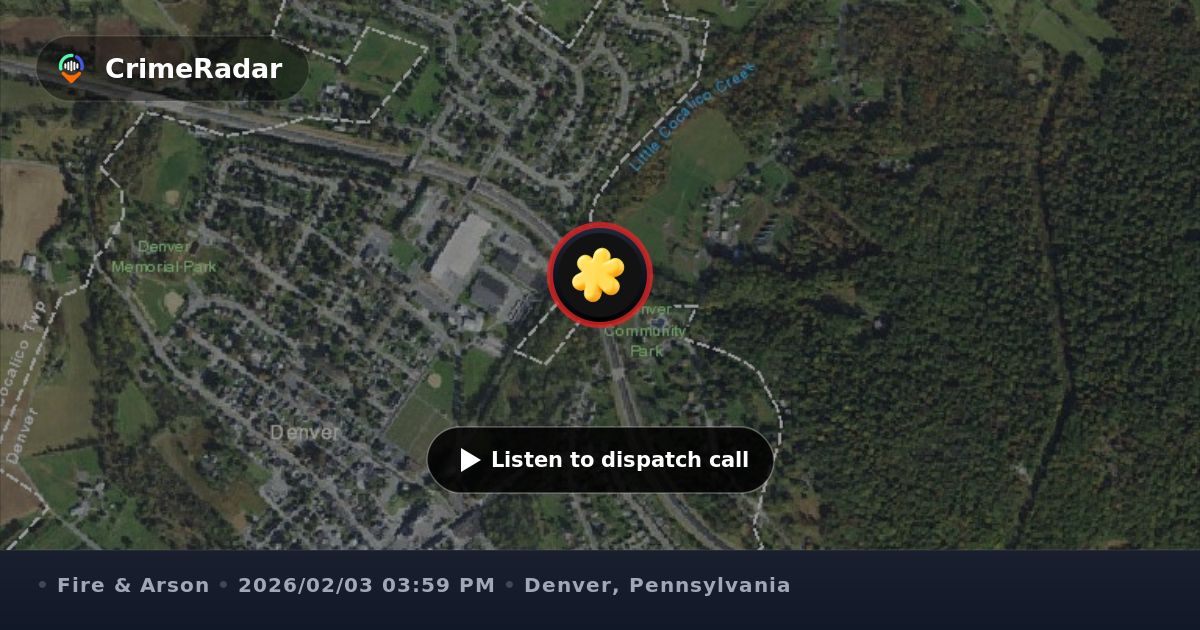 Fire crews respond to chimney fire in Denver, Denver PA | CrimeRadar