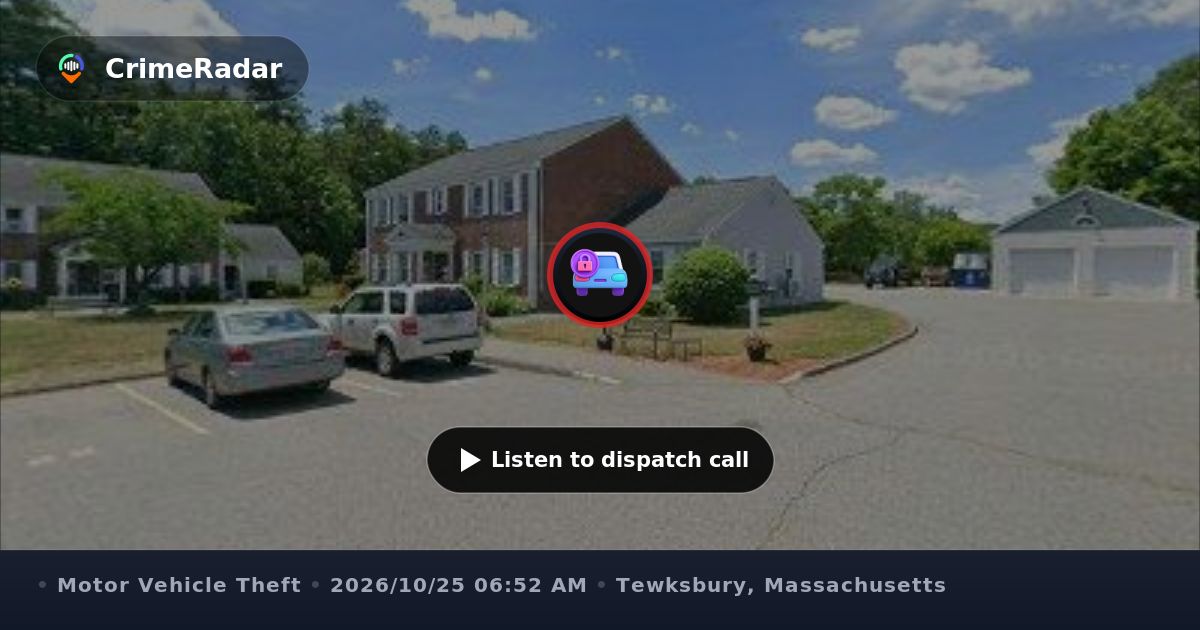 Vehicle reported stolen on Saunders Circle, Tewksbury MA | CrimeRadar