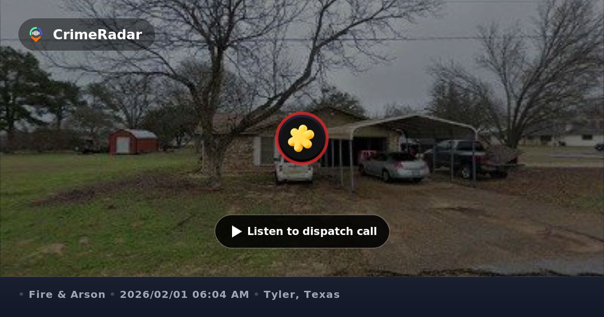 Fire crews battle house fire near Valley View Ridge, Tyler TX | CrimeRadar