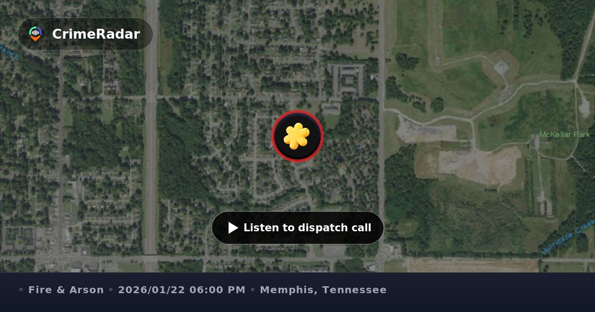 Apartment fire reported near Scenic Pines Ct, Memphis TN | CrimeRadar