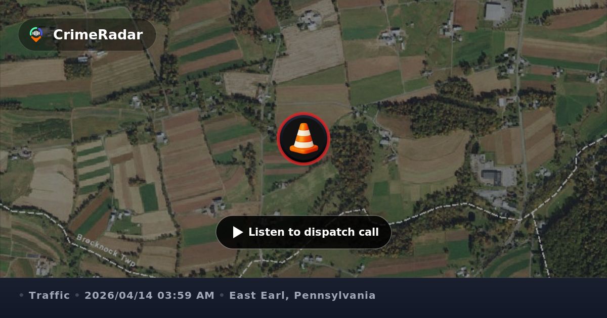 Traffic control after minor crash on Reading Road, East Earl PA ...